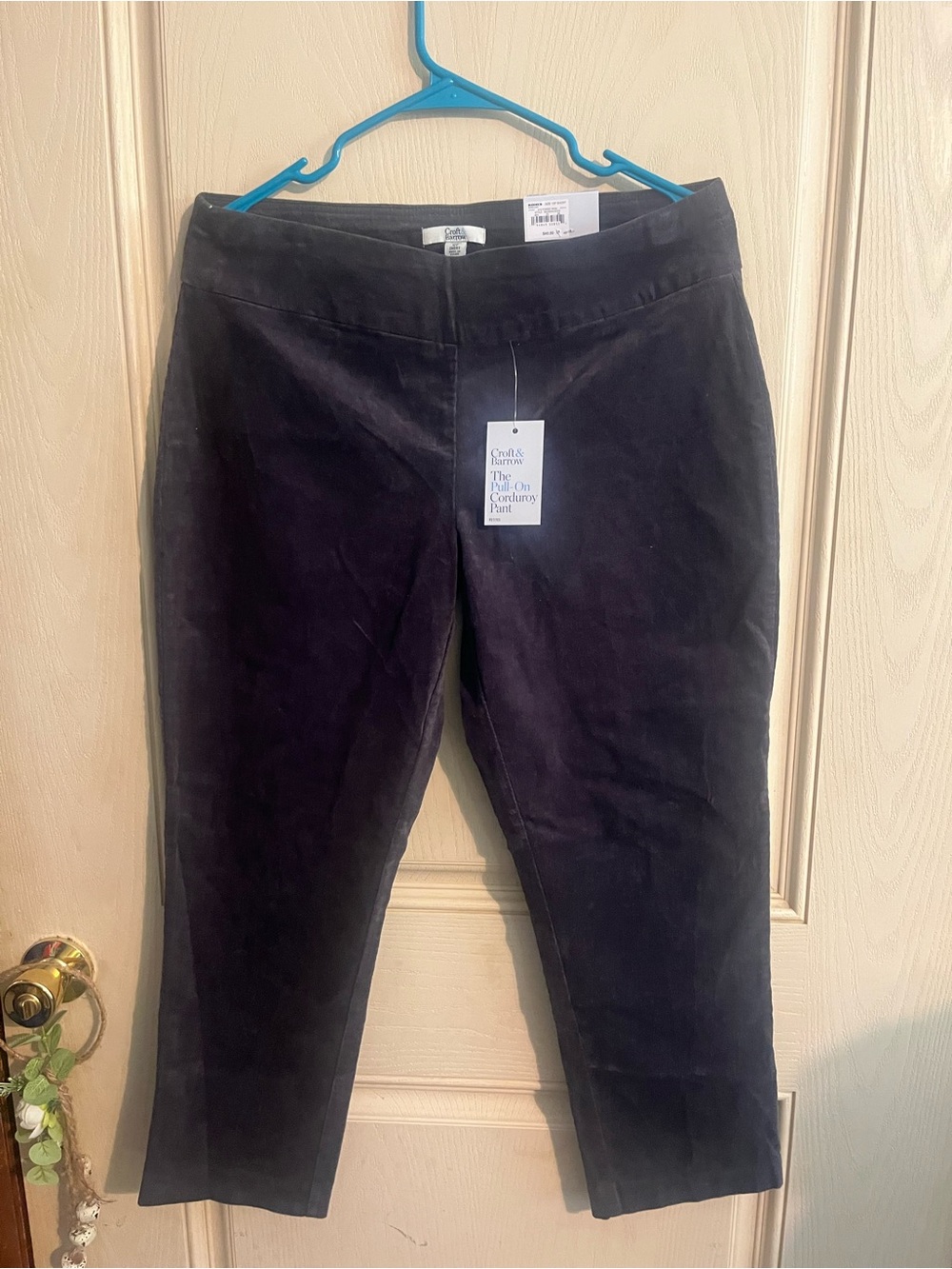 Croft & Bararlow Black Corduroy Pull-On Waistband Pants